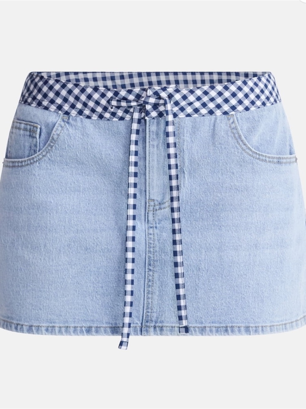 No Boundaries Game Day Denim Skirt
